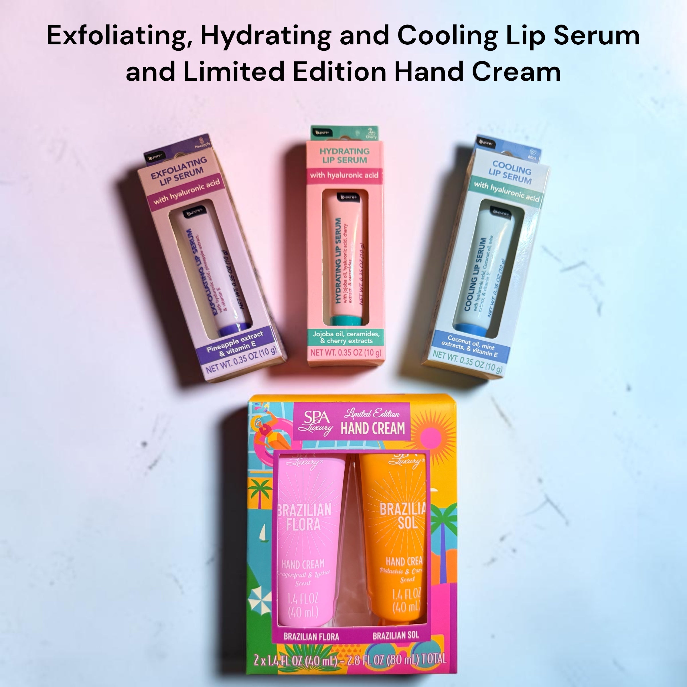 Exfoliating, Hydrating and Cooling Lip Serum and Limited Edition Hand Cream