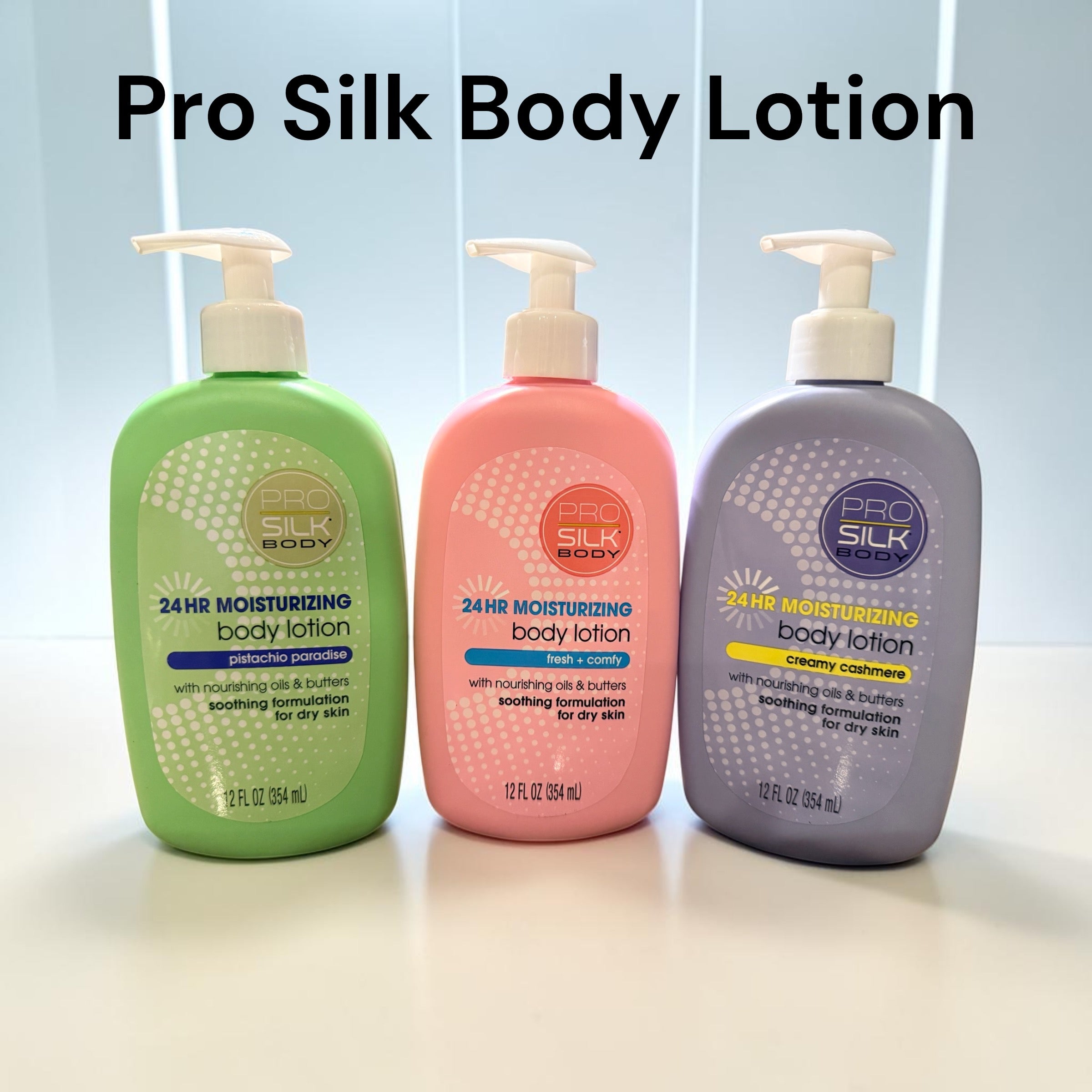 ProSilk Lotion Bundle - Pistachio, Fresh & Comfy and Creamy Cashmere