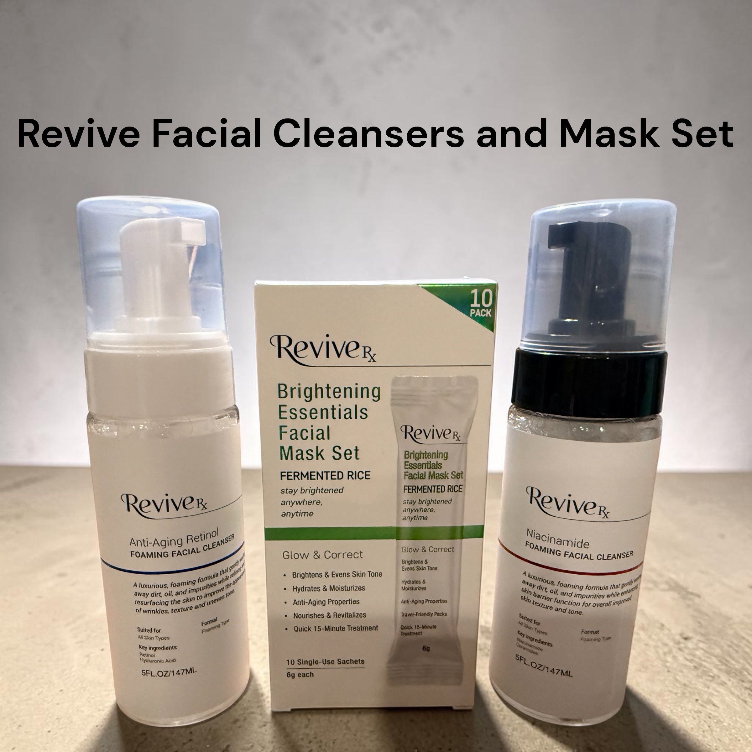 Revive Rx - Anti-Aging Retinol Cleansers and Face Mask Set