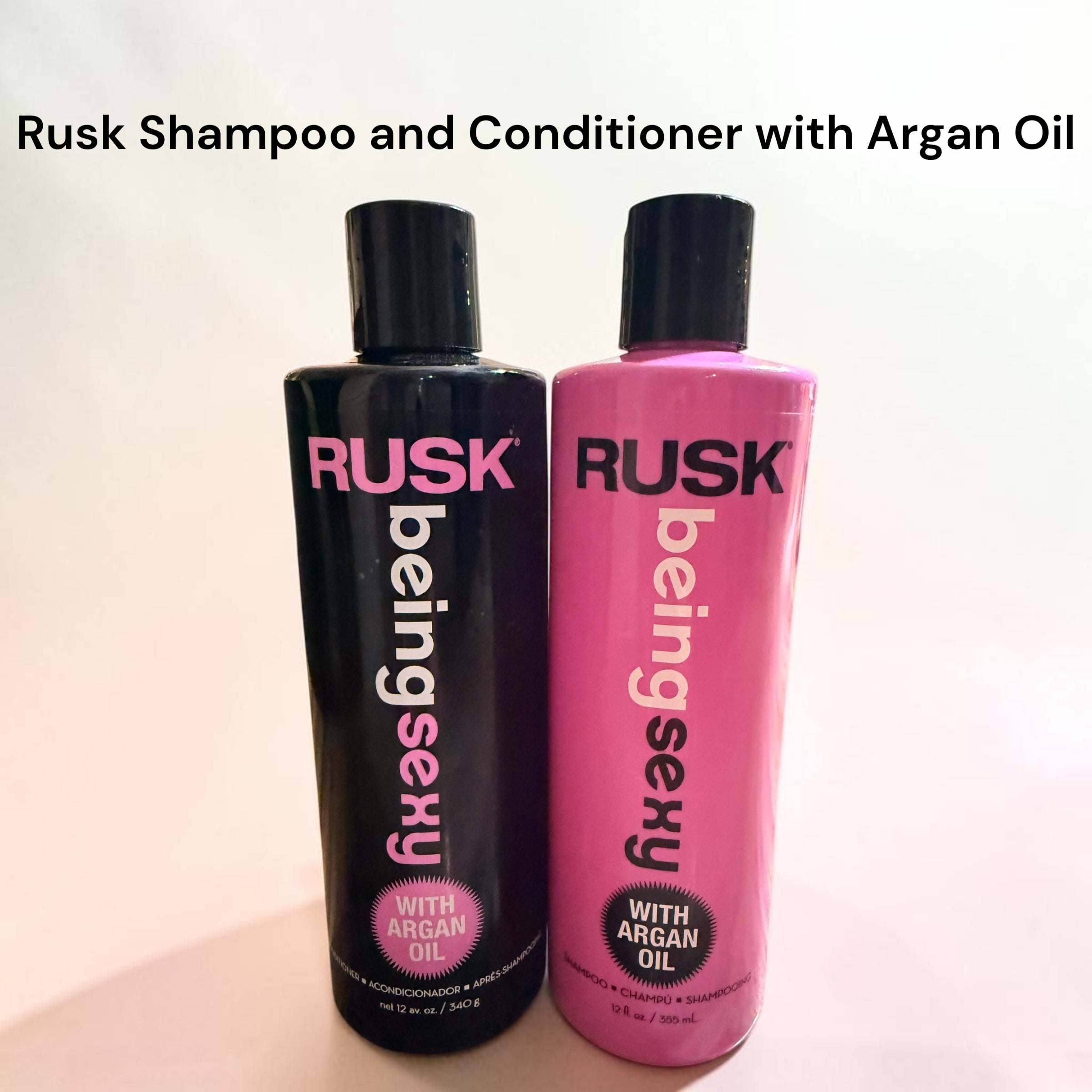 Rusk Shampoo and Conditioner with Argan Oil