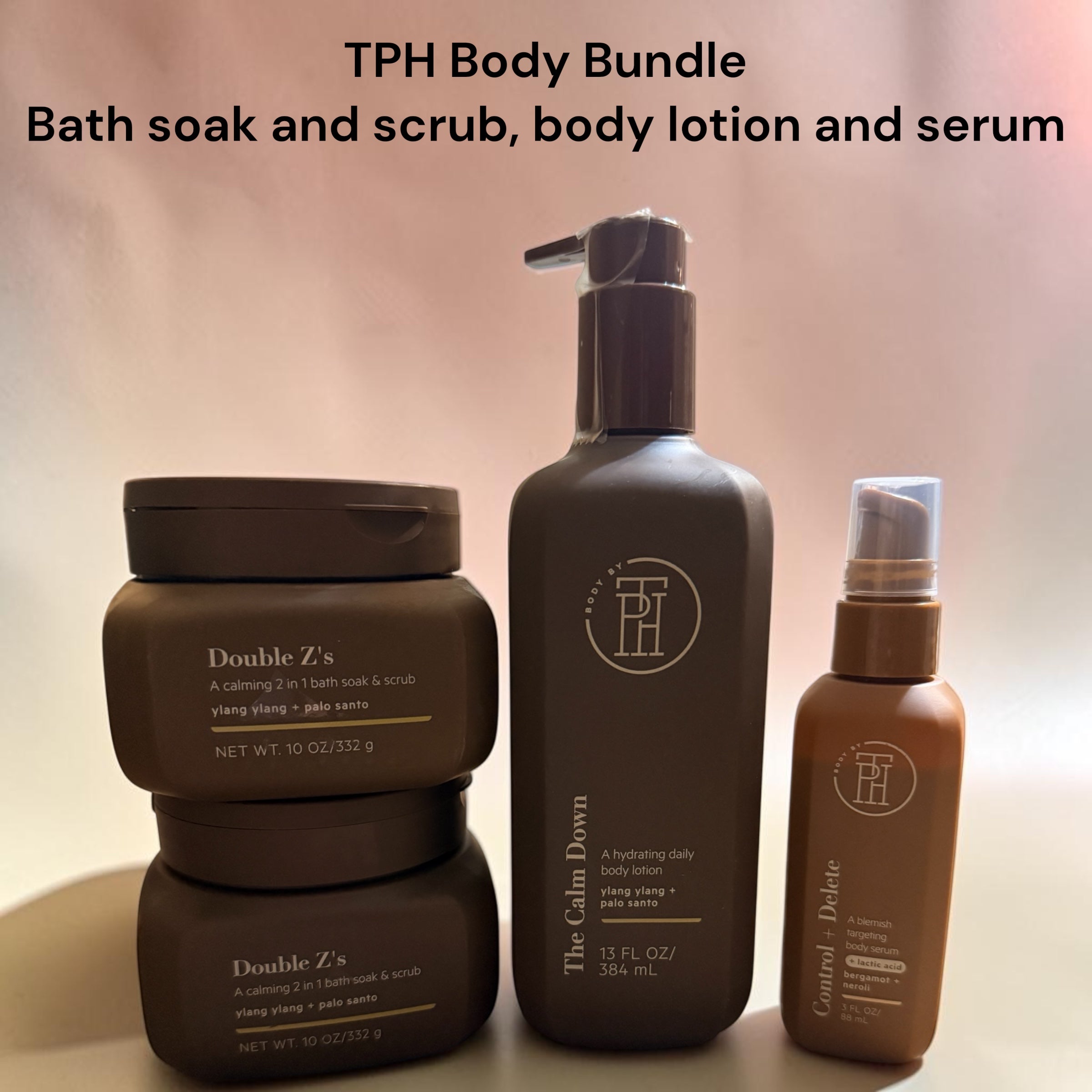 TPH Body Bundle, 2 Bath Soak and Scrub, Body Lotion and Serum
