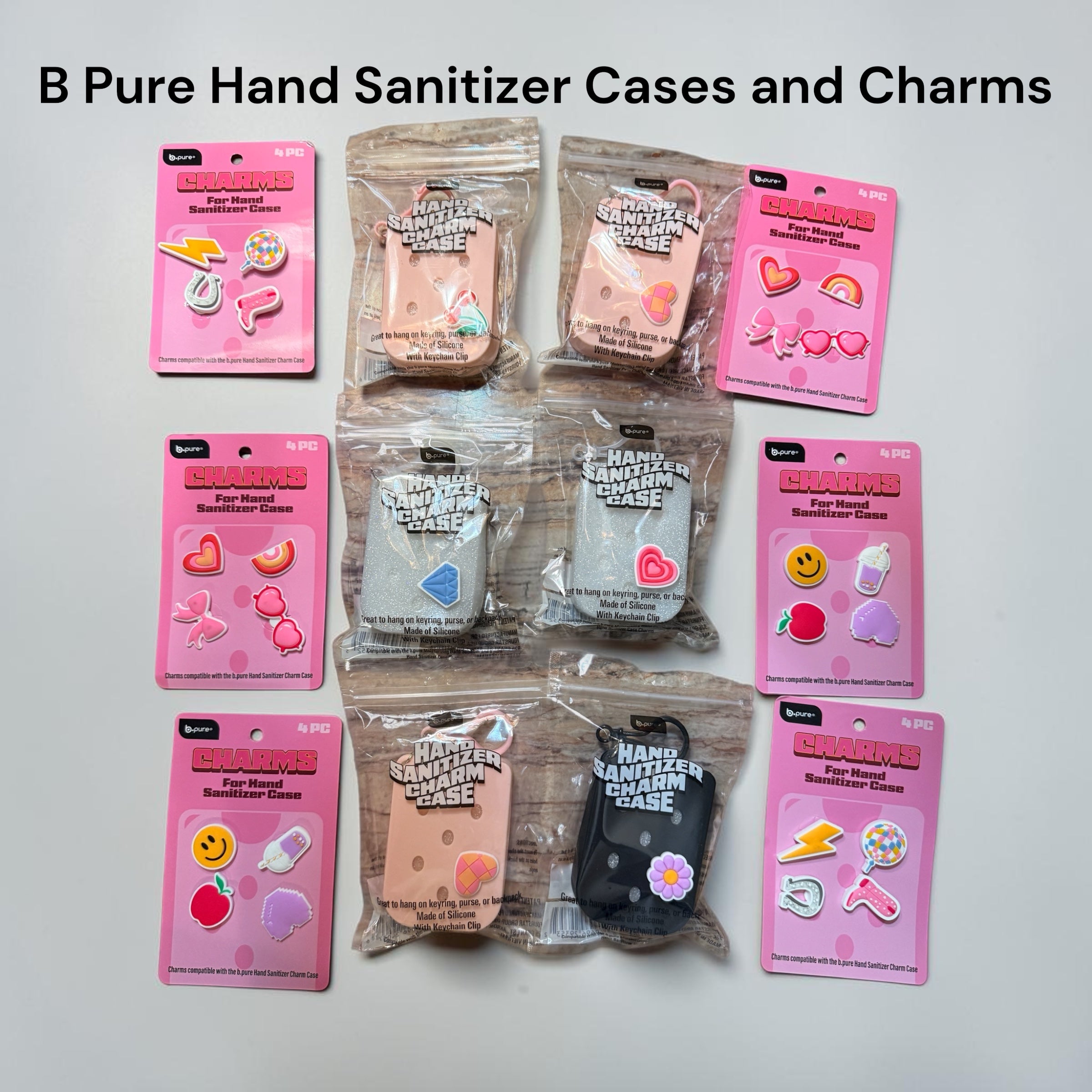 Bpure Hand Sanitizer Cases and Charms